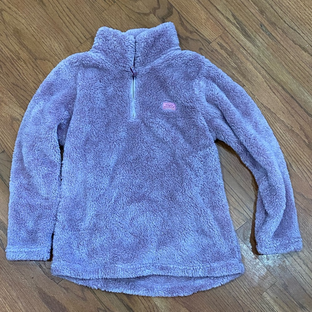 BNWOT Simply Southern Fuzzy Half Zip Jacket